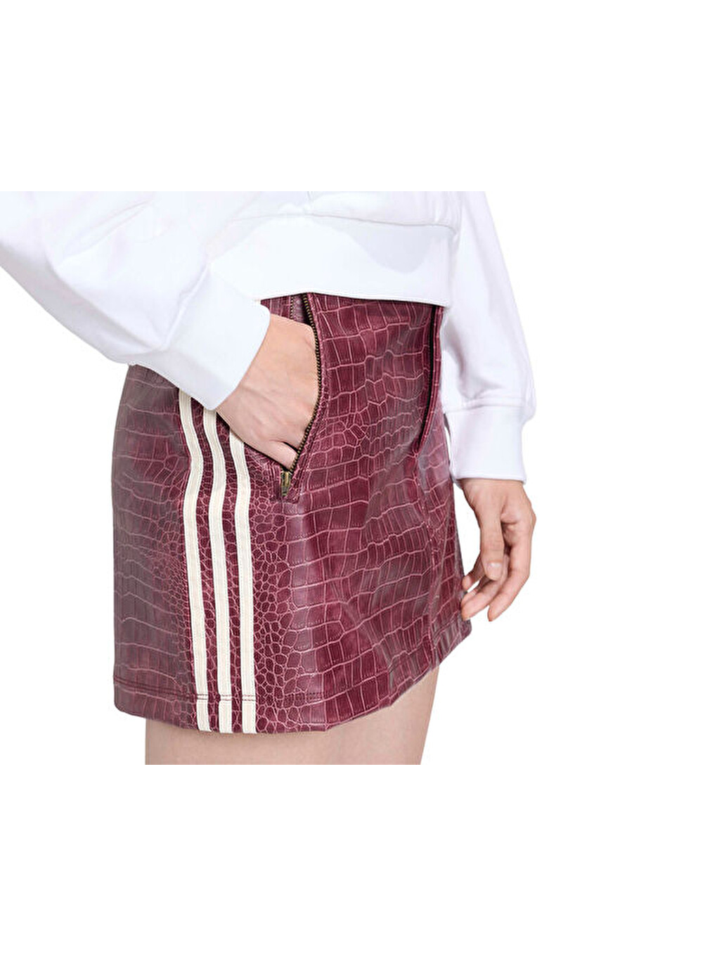 Pleather Sk Kadın Günlük Etek Kd8785 Kırmızı-4