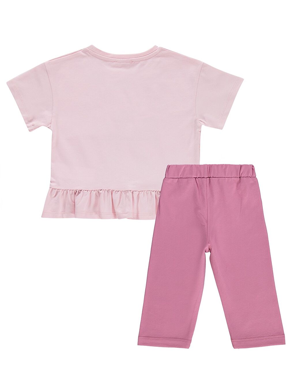 Pembe Girls Good Energy Clup Baskılı 2-5 Yaş Takım - Pudra 5-6 Yaş-1