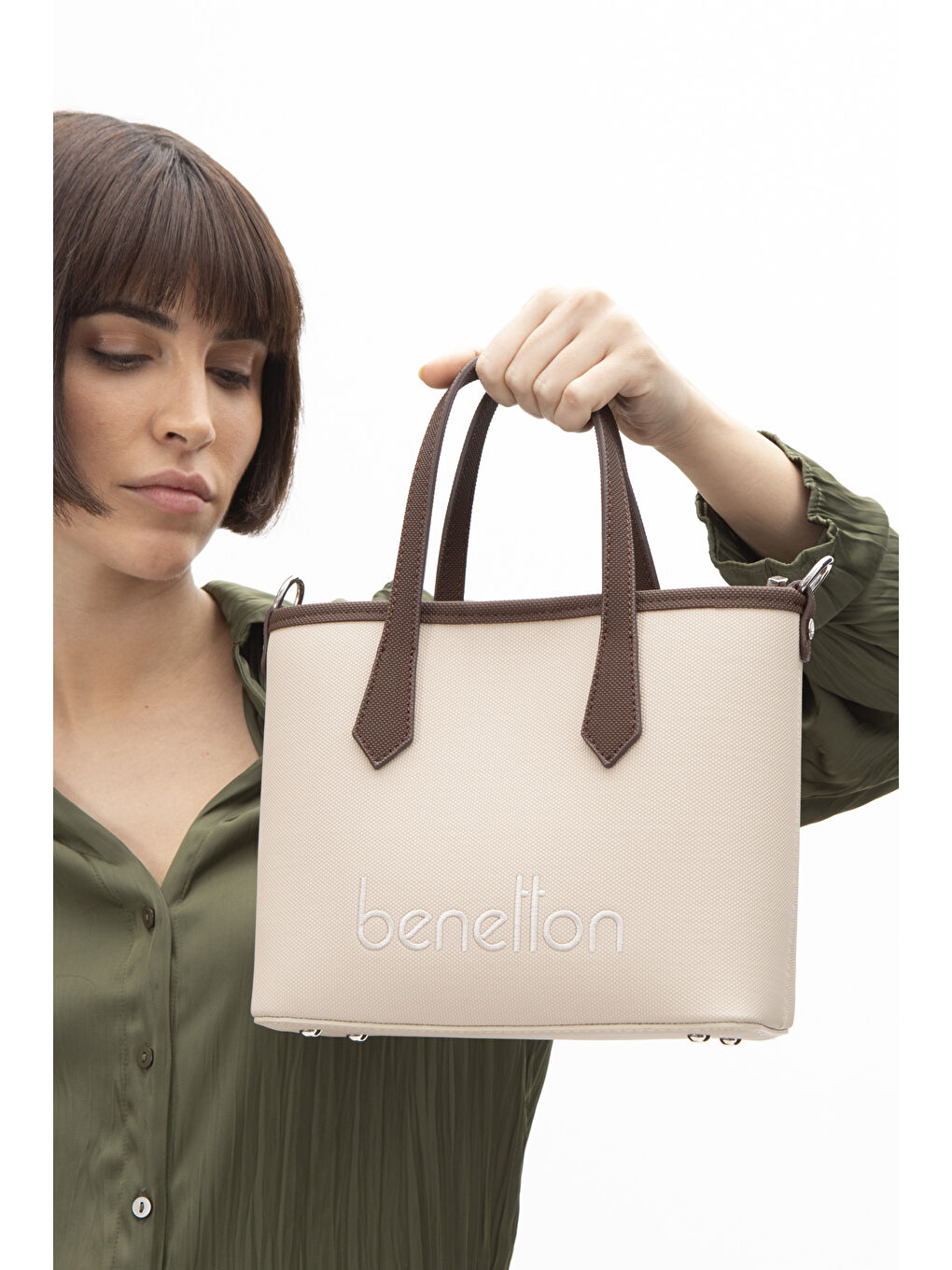 Kadin El Çantasi Bej-Kahve BNT1588-1