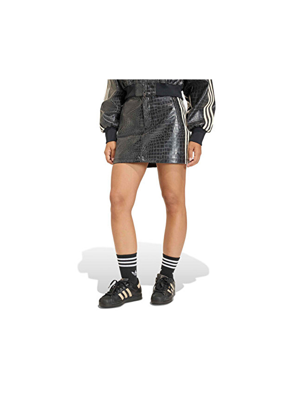 Pleather Sk Kadın Günlük Etek Ke5034 Siyah-7