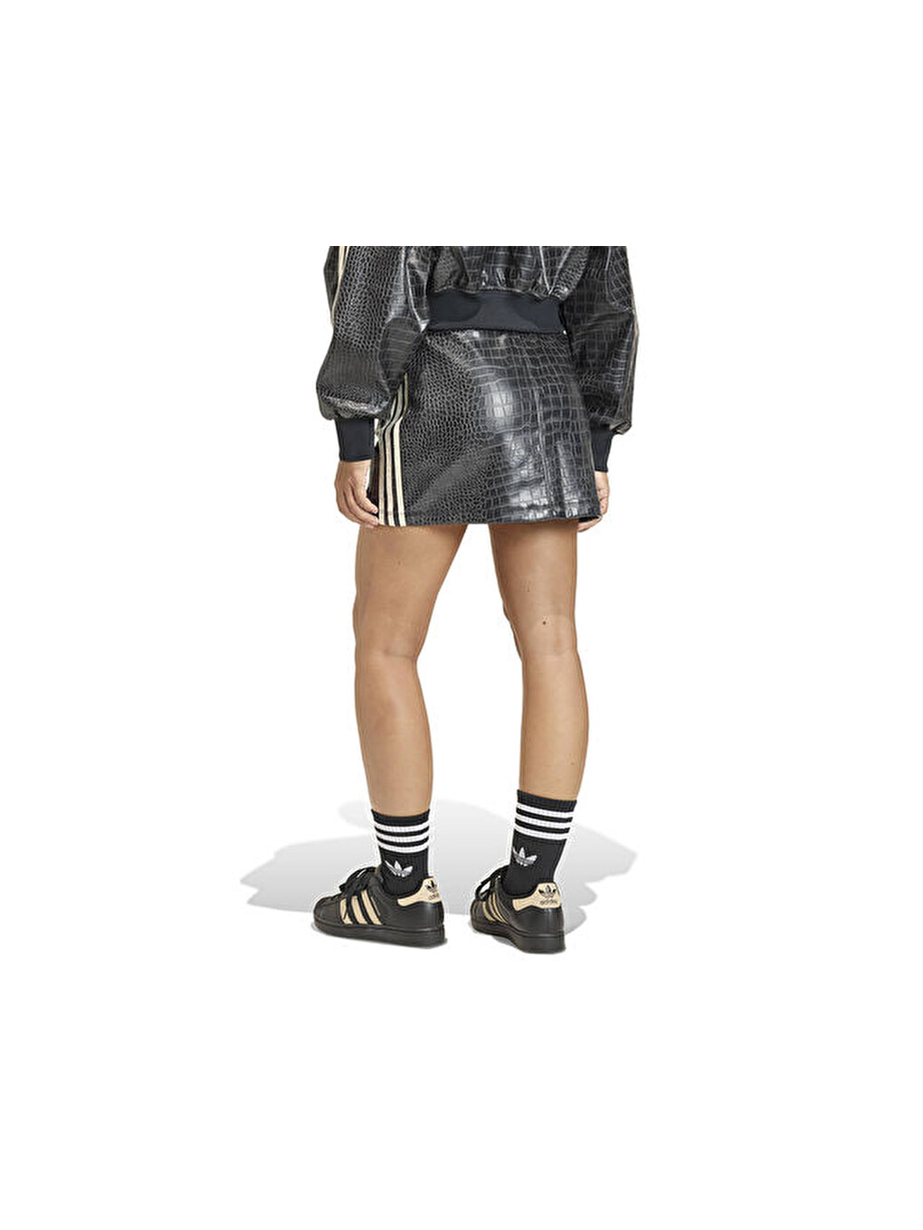 Pleather Sk Kadın Günlük Etek Ke5034 Siyah-8