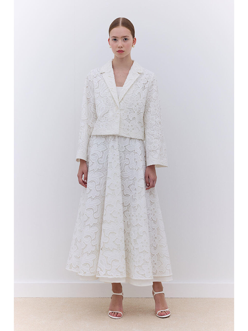 Lımıted Edıtıon Dantel Ceket Ekru-1