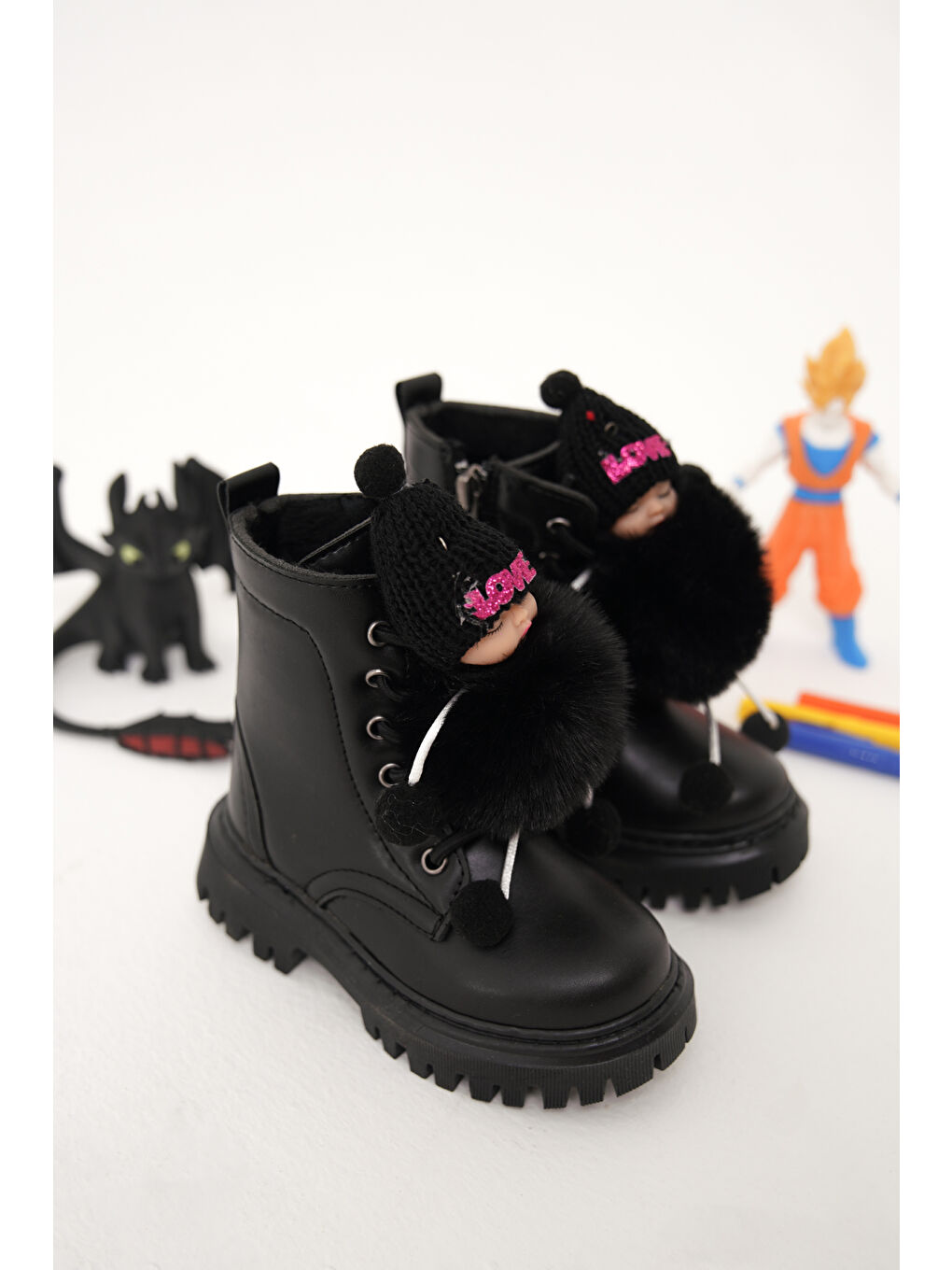 Siyah D006 Günlük Ortopedik Kız Çocuk Bebek Botu