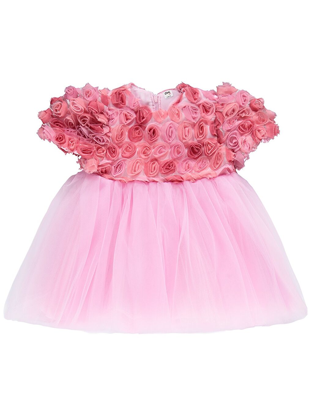 Pembe Baby Roba Güllü 6-18 Ay Elbise - Pudra