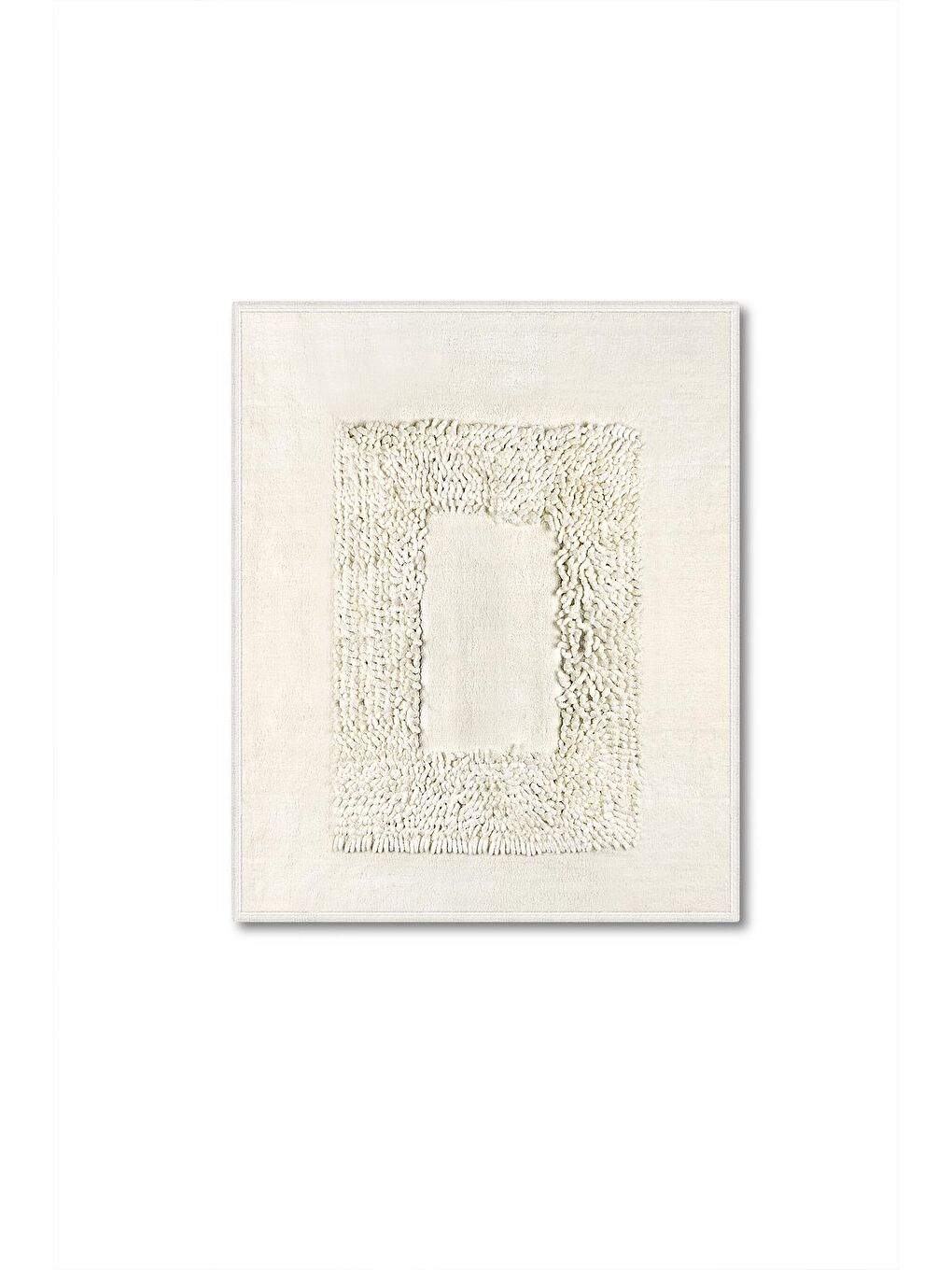 Ekru Melo Doğal Pamuklu 2'li Banyo Paspas & Halı Set 60x100 50x60 Ecru-2