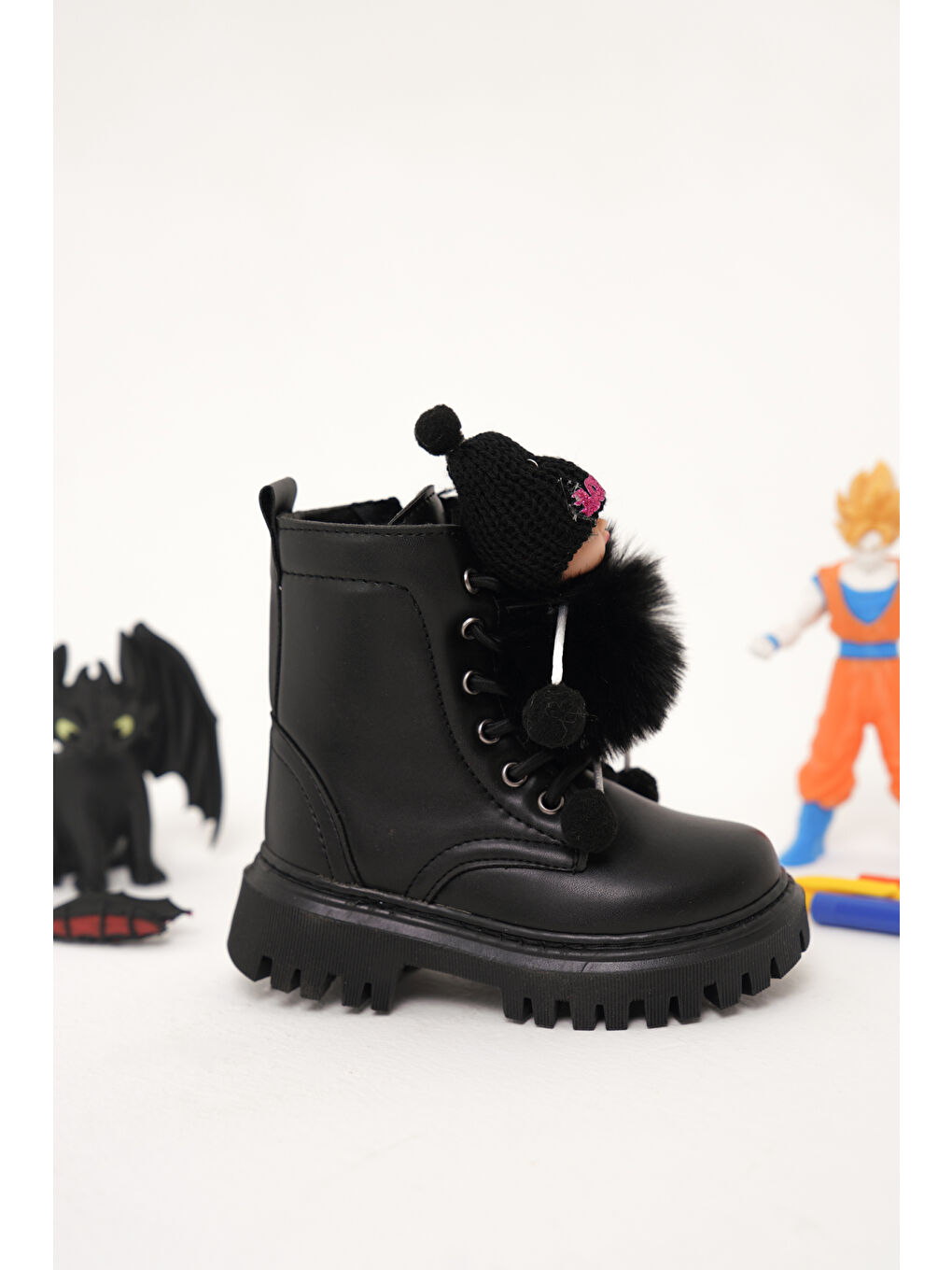 Siyah D006 Günlük Ortopedik Kız Çocuk Bebek Botu-2