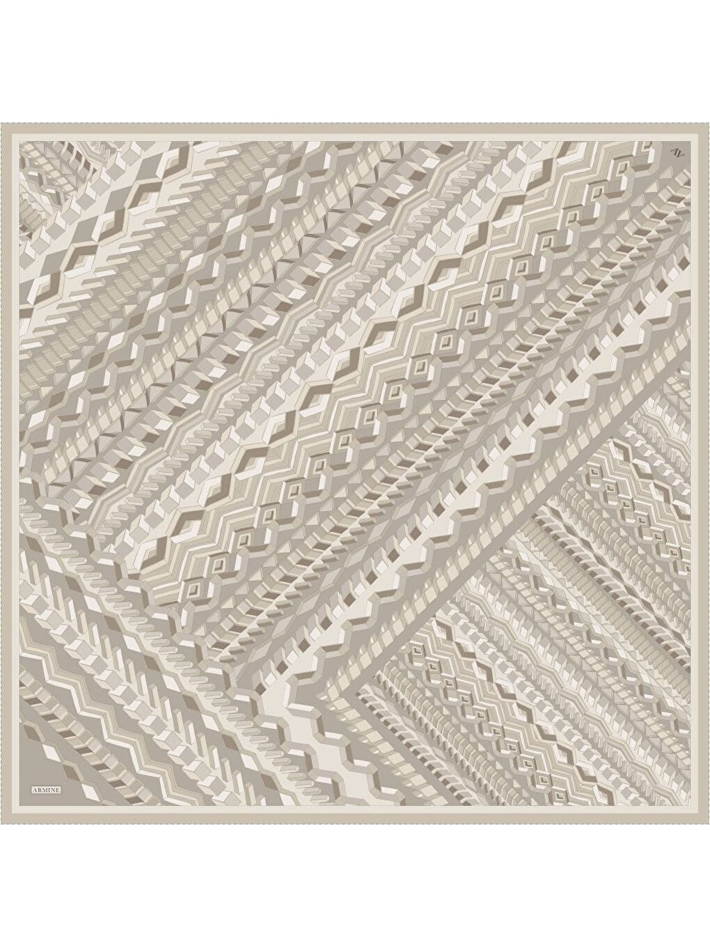 Bej Saf İpek Sura Eşarp 9542D 86-5