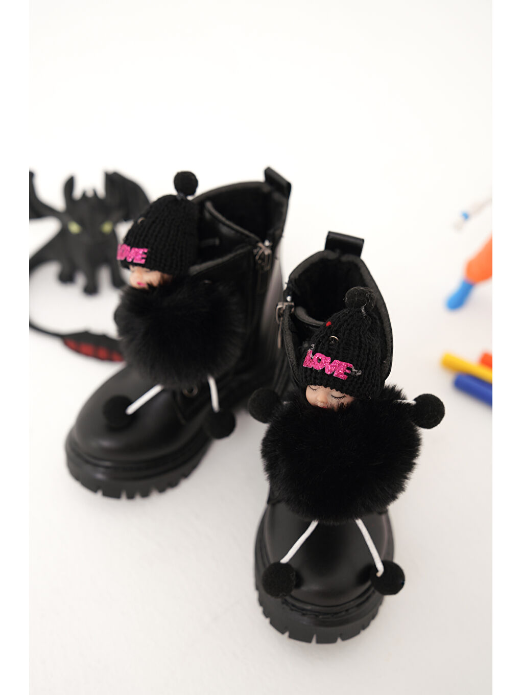 Siyah D006 Günlük Ortopedik Kız Çocuk Bebek Botu-3