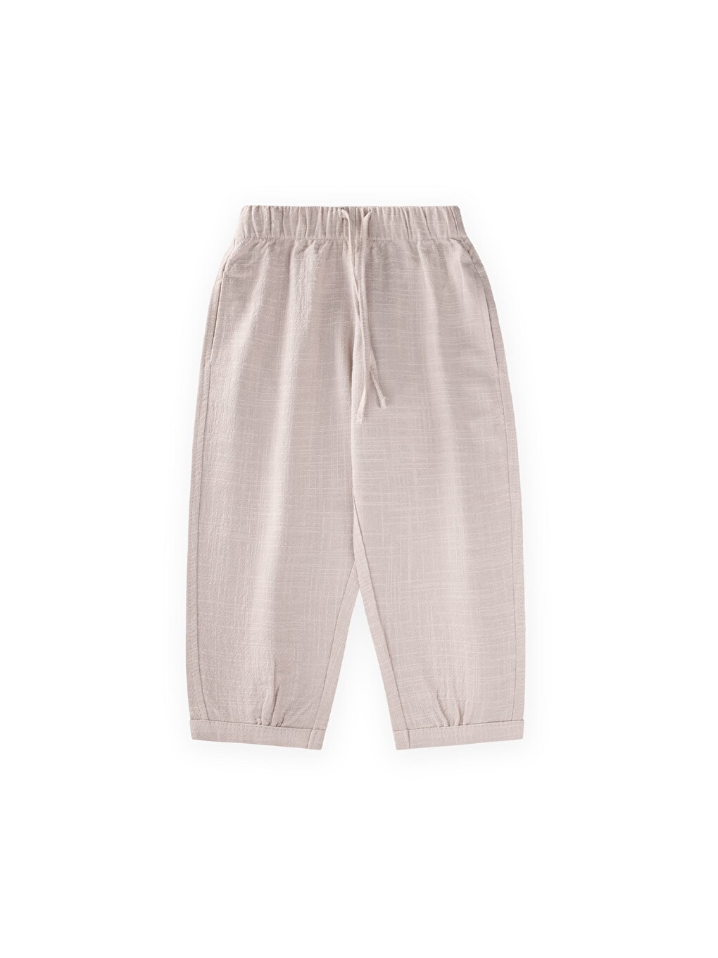 Keten Boyfriend Pantolon 2-10 Yaş Bej