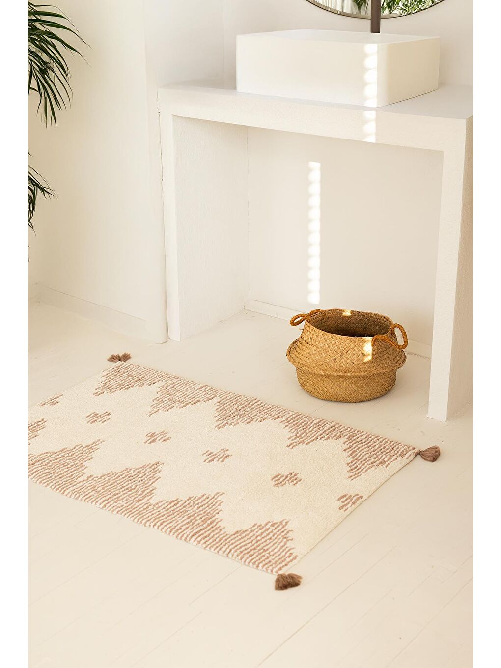 Mistic Tekli Banyo Paspası %100 Pamuk 70x110 Kahverengi