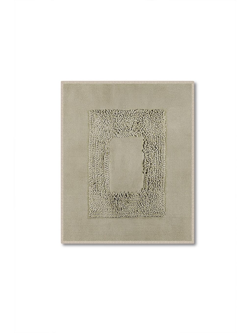 Bej Melo Doğal Pamuklu 2'li Banyo Paspas & Halı Seti 60x100 50x60 Taş-2