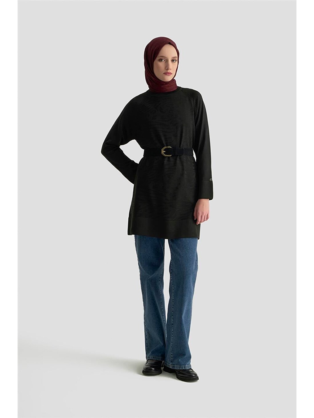Trend Triko Tunik 25Ktd4114 Siyah-2