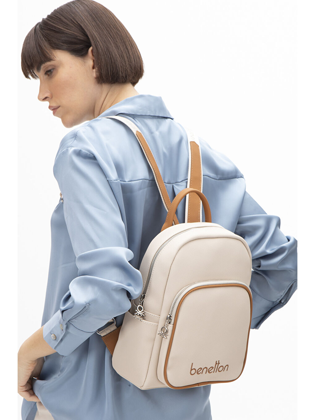 Kadin Sirt Çantasi Bej-Camel BNT1605-1