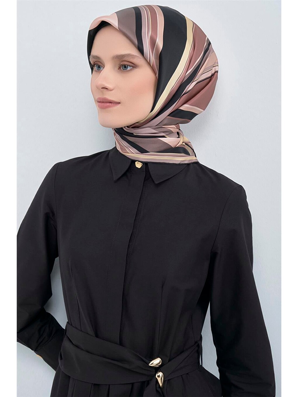 Bej Saf İpek Twill Eşarp 9514D 07-1