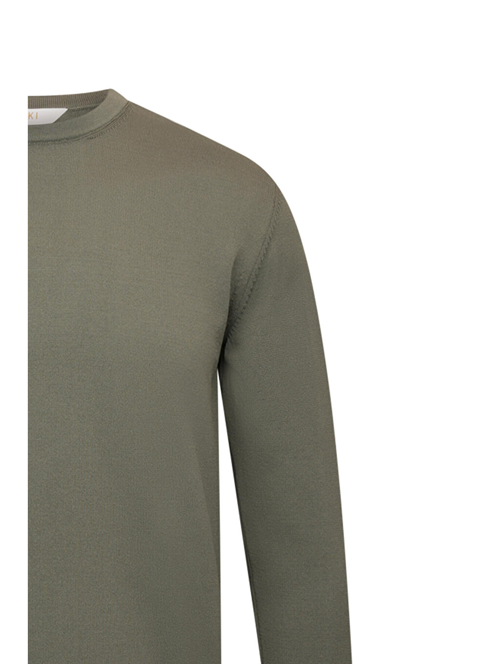 Haki Regular Fit Bisiklet Yaka Rayon Triko Kazak-2
