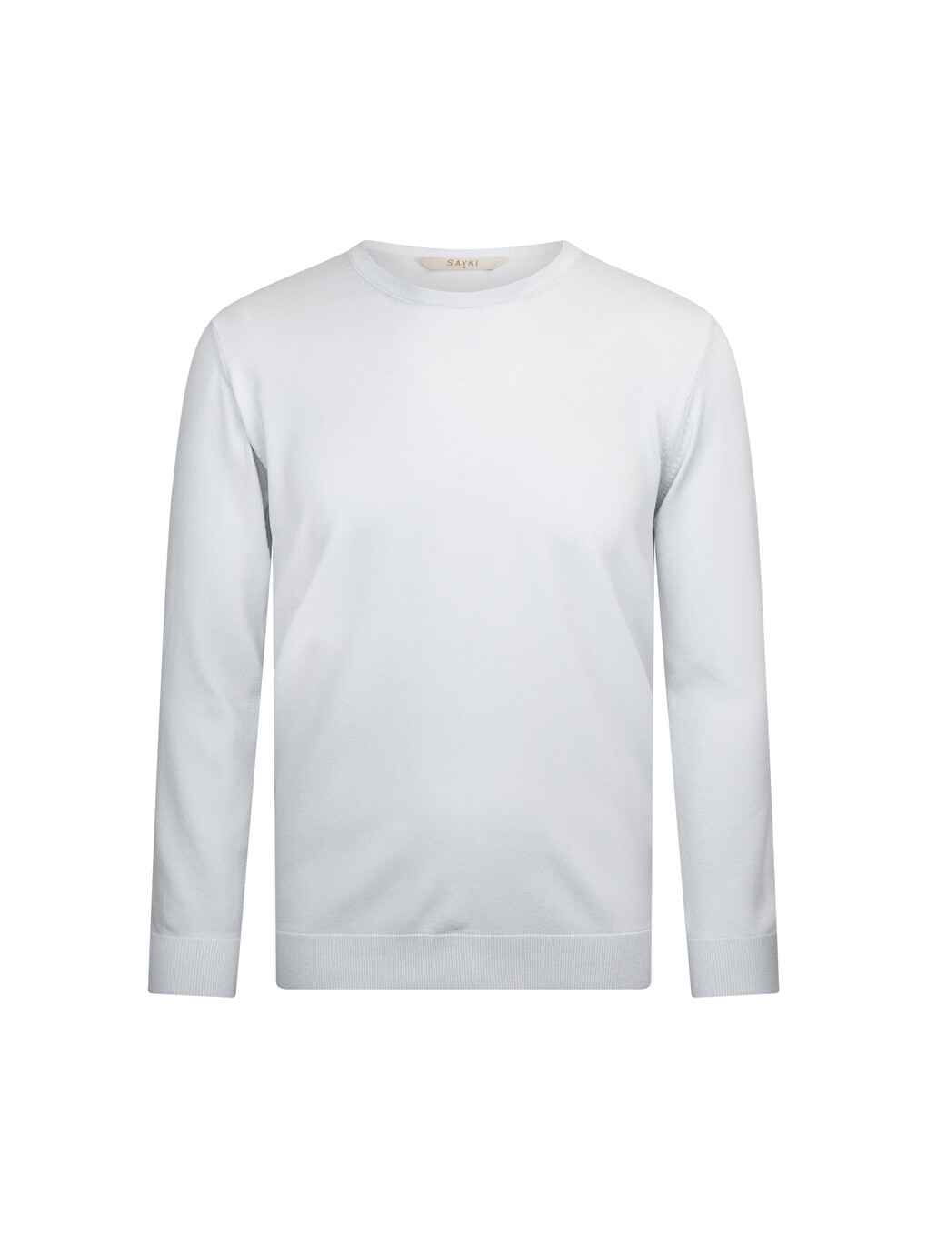 Gri Regular Fit Bisiklet Yaka Rayon Triko Kazak