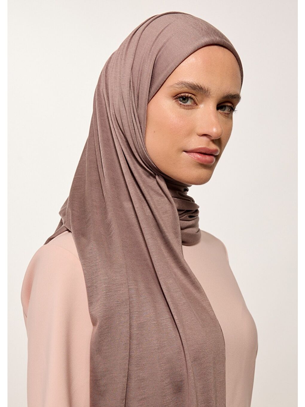 Bej Tesettür Şal - Vizon Viskon-1