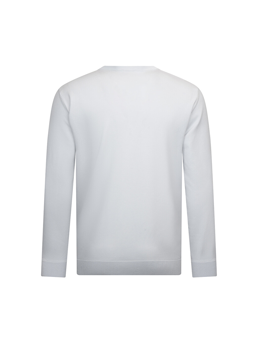 Gri Regular Fit Bisiklet Yaka Rayon Triko Kazak-1