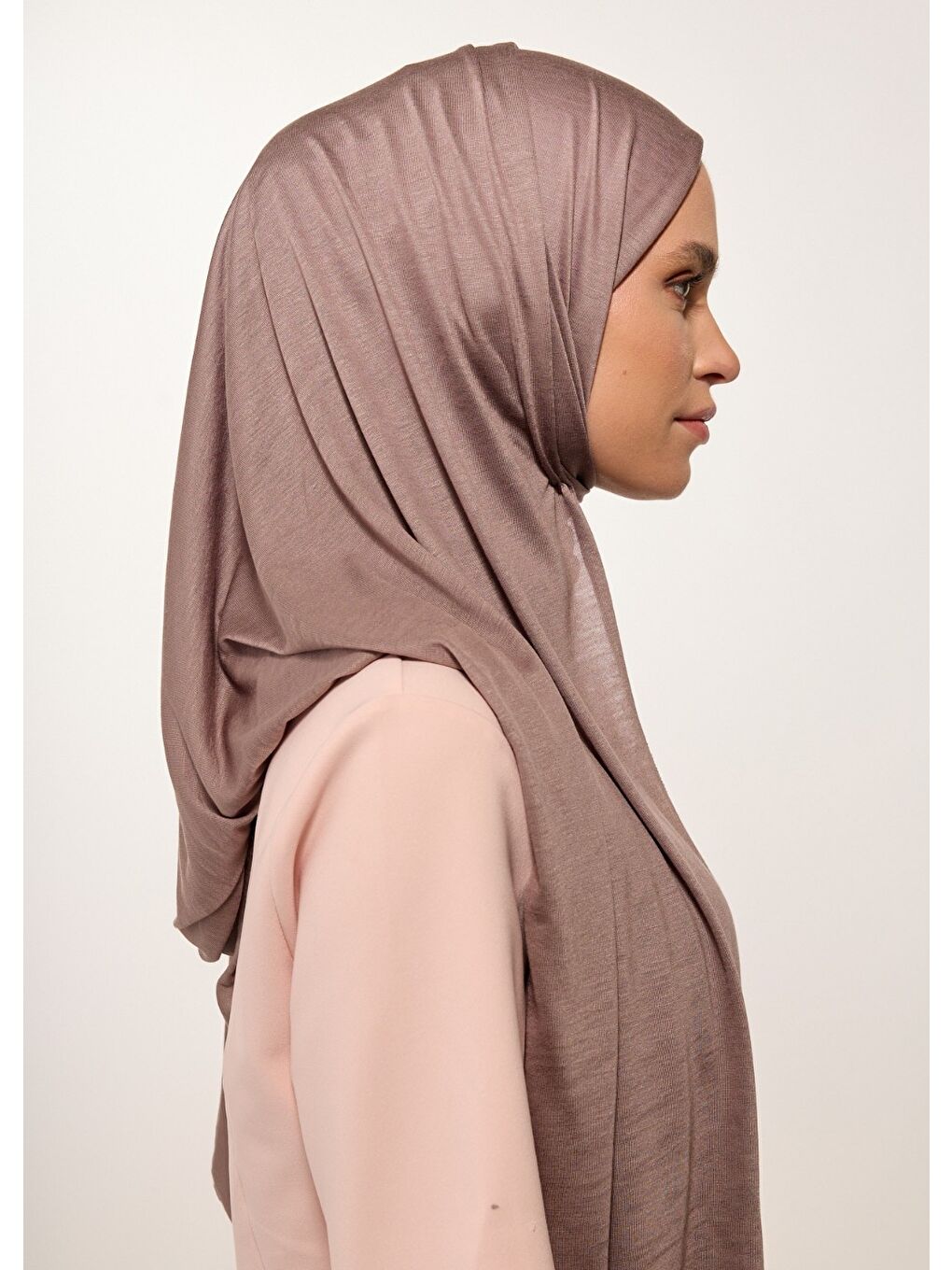 Bej Tesettür Şal - Vizon Viskon-3