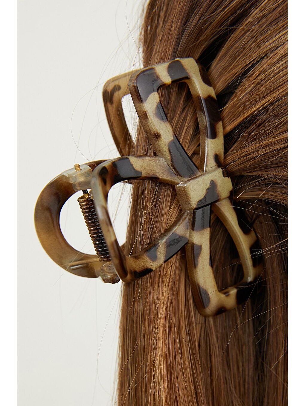 Bej Leopar Desenli Fiyonk Mandal Toka-1