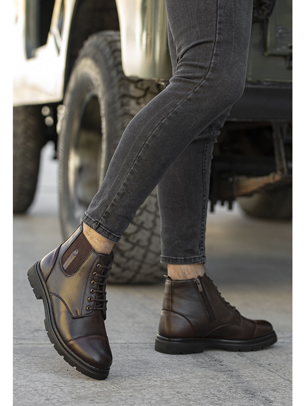 Kahverengi Darko Su Ve Soğuk Geçirmez İçi Kürklü Unisex 36-46 Büyük Numara Mevcut Bot