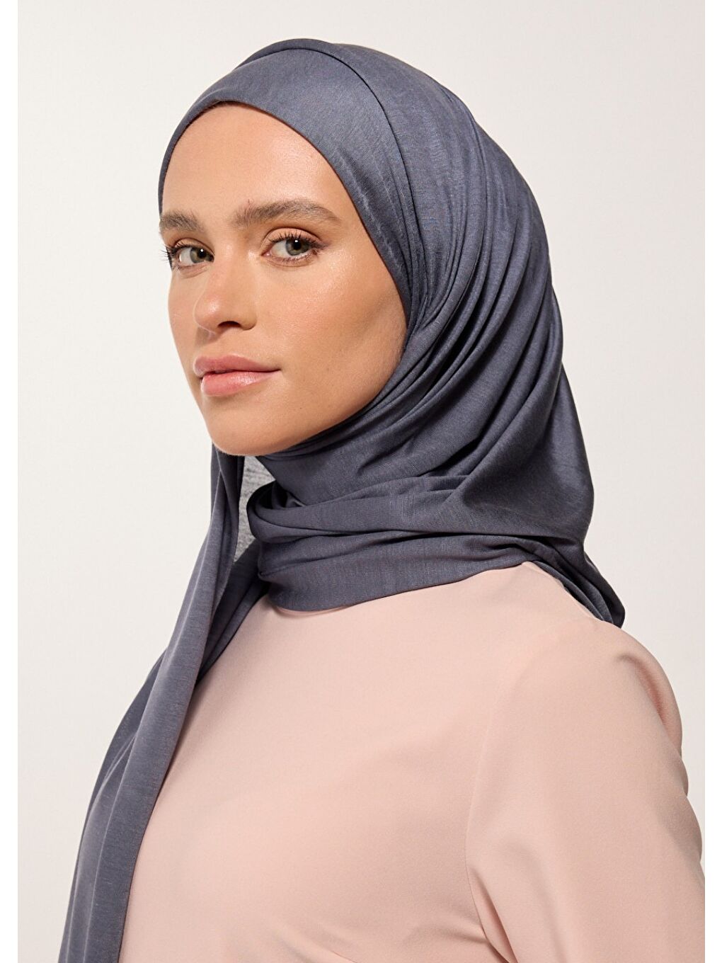 Tesettür Şal - Antrasit Penye-1