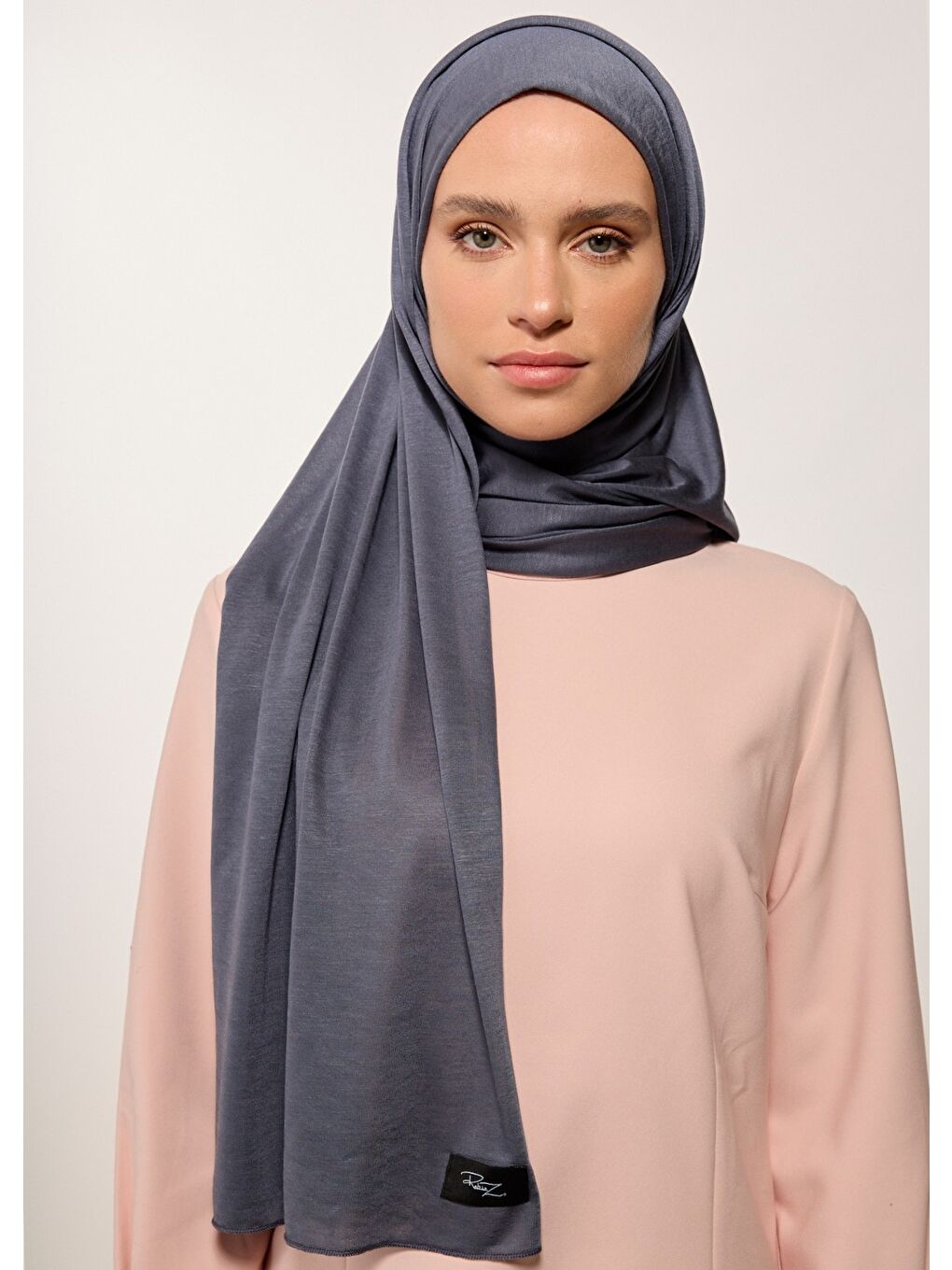 Tesettür Şal - Antrasit Penye-2