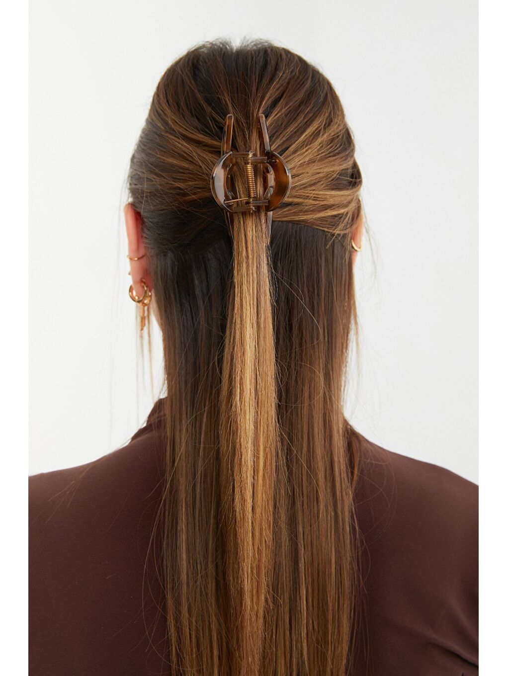 Kahverengi Leopar Desenli Fiyonk Mandal Toka-2