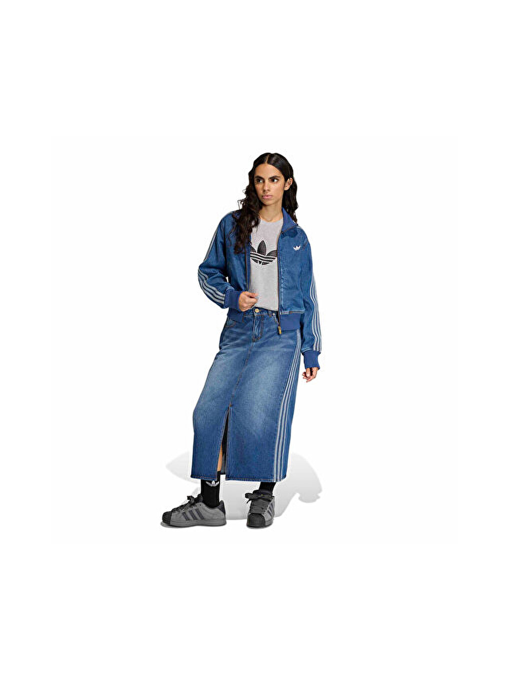 3s Sk Denim Kadın Günlük Etek Kd2908 Mavi-5