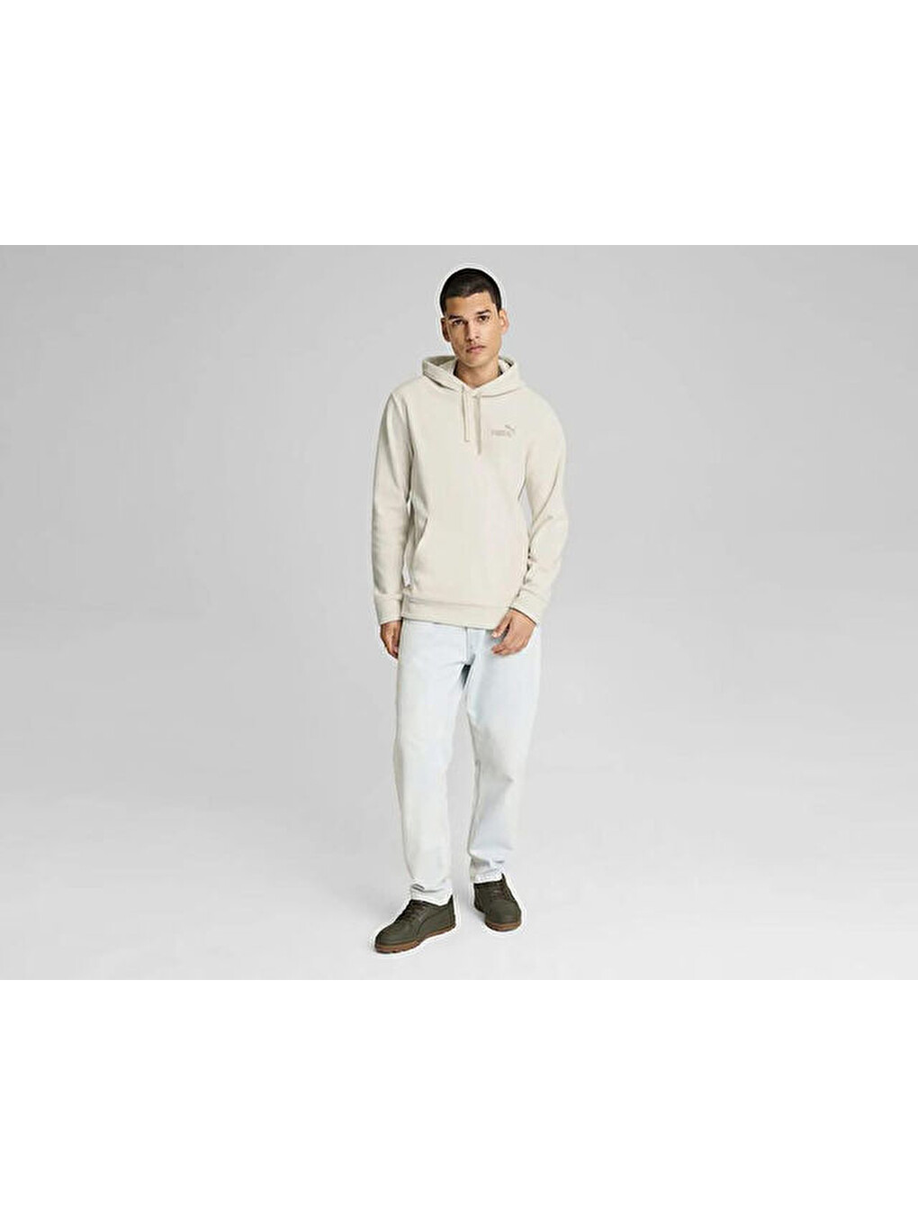 Ess Elevated Hoodie Erkek Günlük Sweatshirts 68189287 Bej-4
