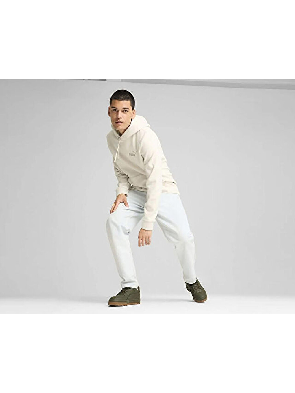 Ess Elevated Hoodie Erkek Günlük Sweatshirts 68189287 Bej-5