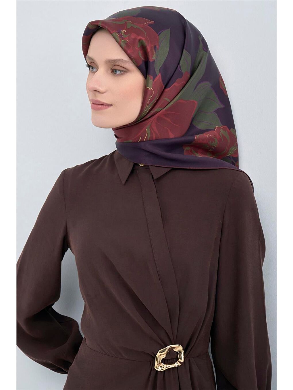 Mürdüm Saf İpek Sura Eşarp 9509D 59-2