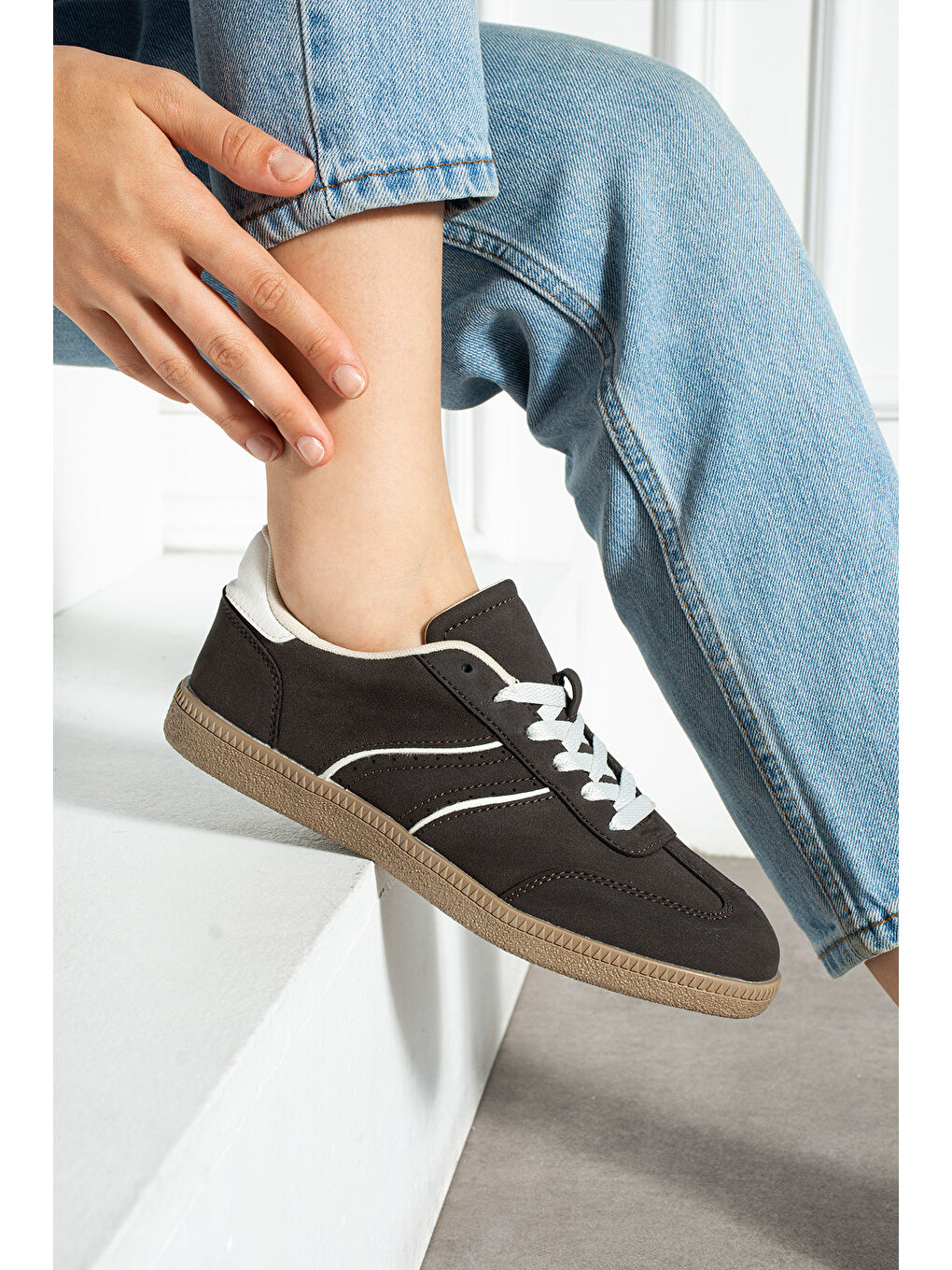 Kahverengi Kadın Günlük Spor Ayakkabı-1