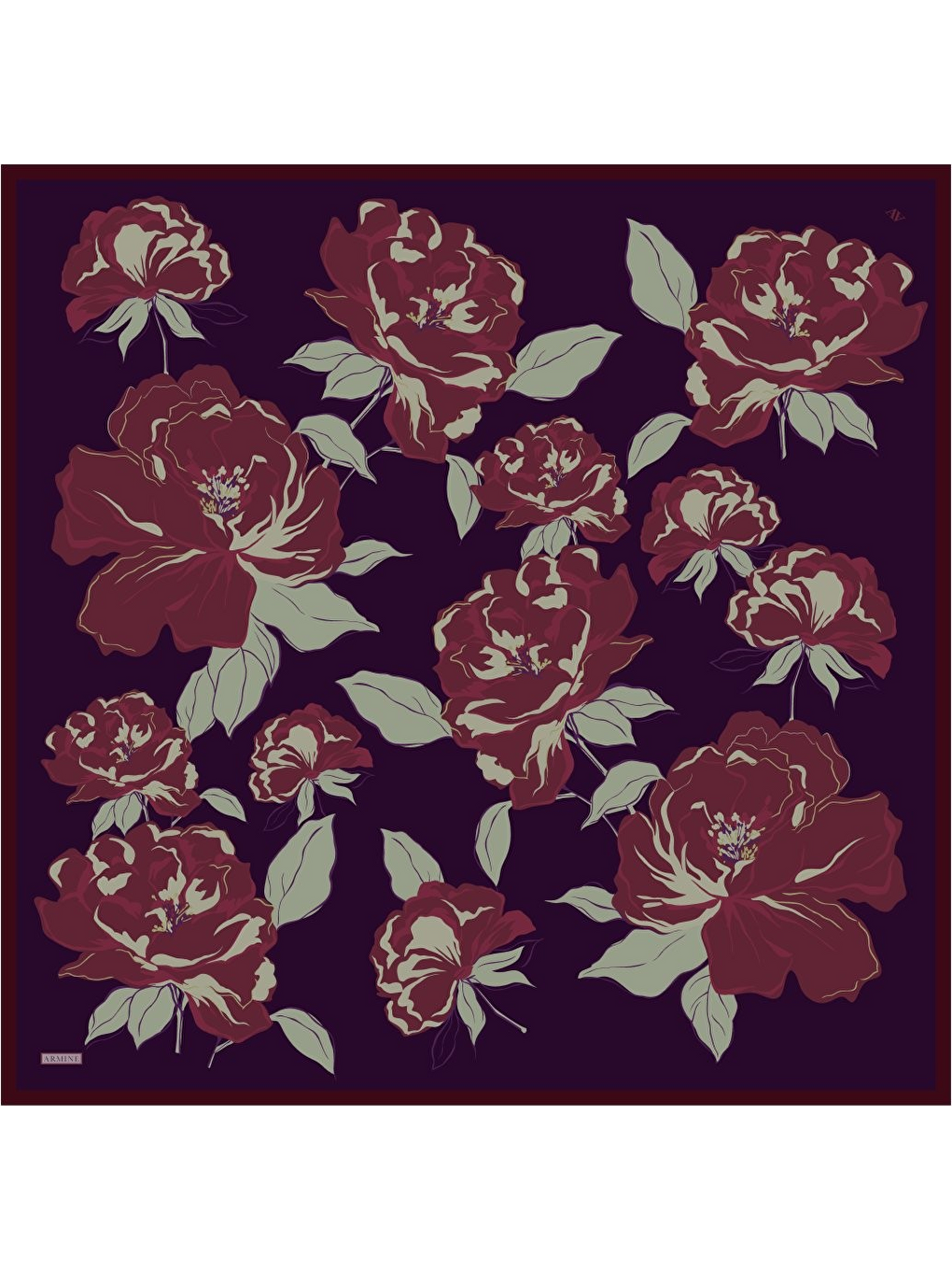 Mürdüm Saf İpek Sura Eşarp 9509D 59-4