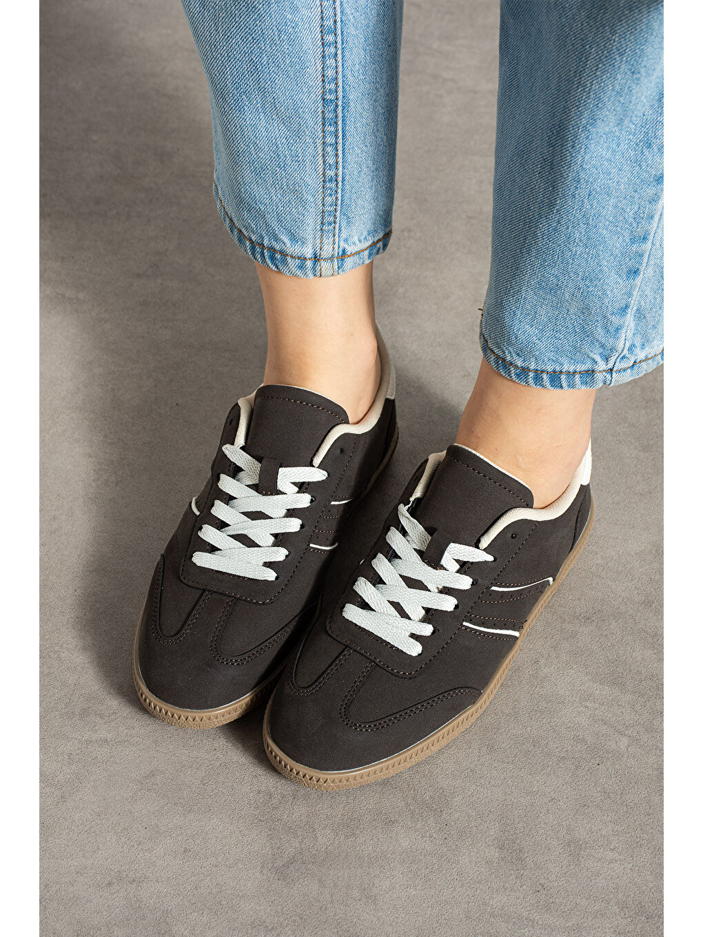 Kahverengi Kadın Günlük Spor Ayakkabı-2