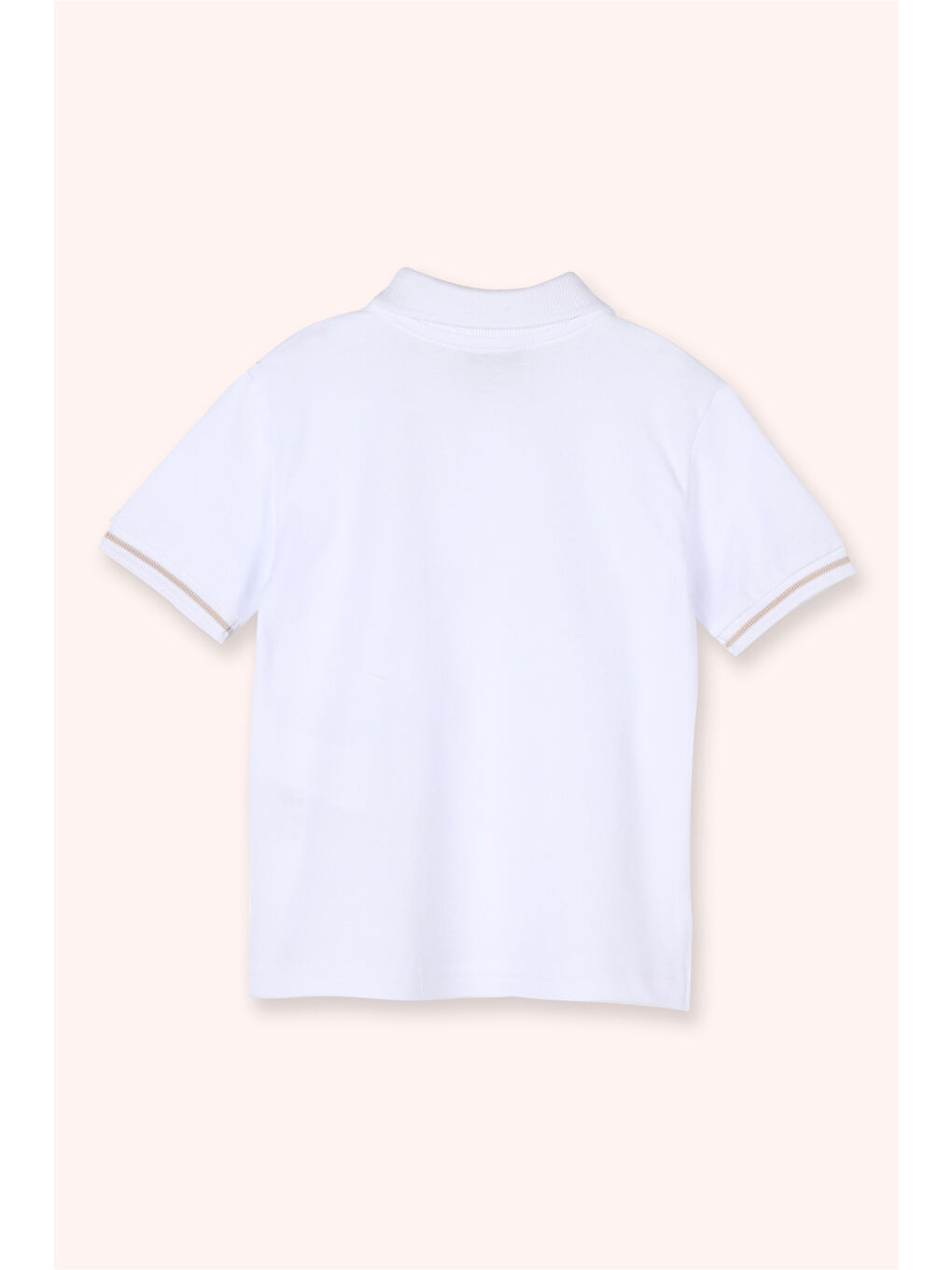 Beyaz Erkek Çocuk Polo T-Shirt Mavi-1