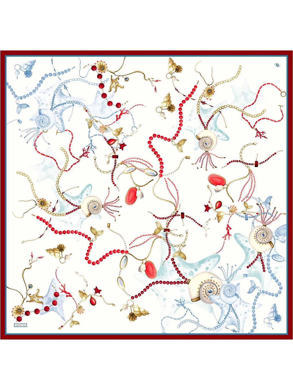 Beyaz Saf İpek Twill Eşarp 9527D 01-3