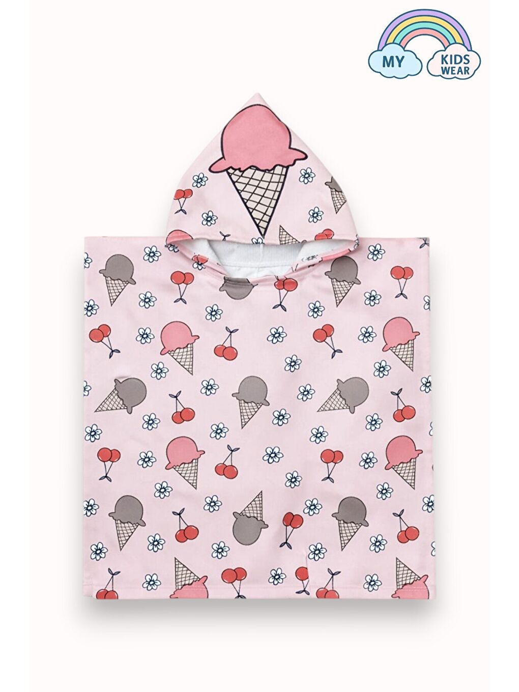 Pembe Kız Çocuk Deniz Kombini 3’lü Set – Mayo, Havlu ve Bone 12576-1