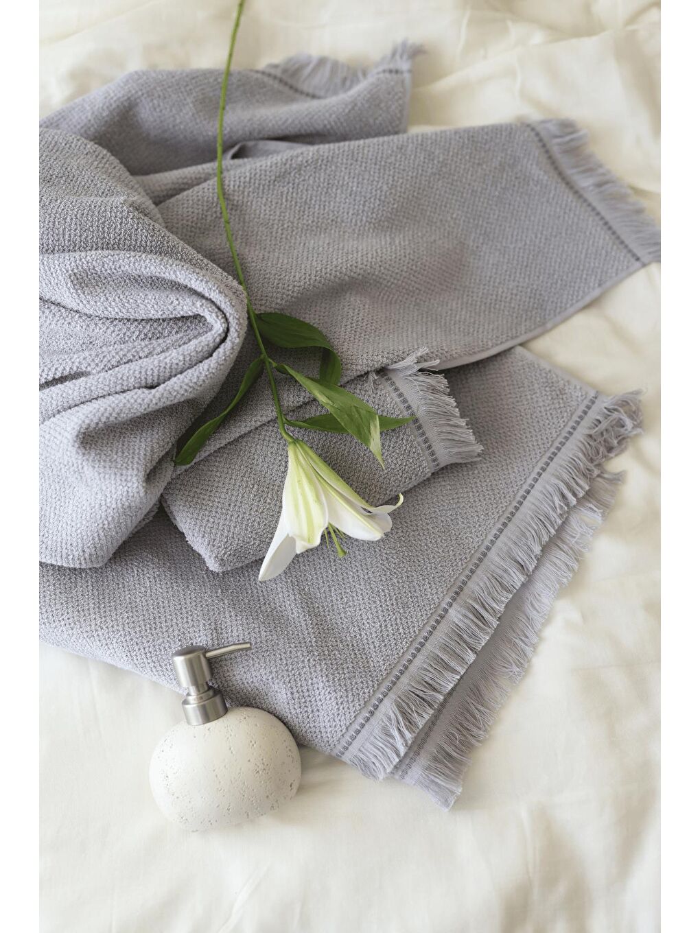 Travertine 70x140 Havlu Gri-2