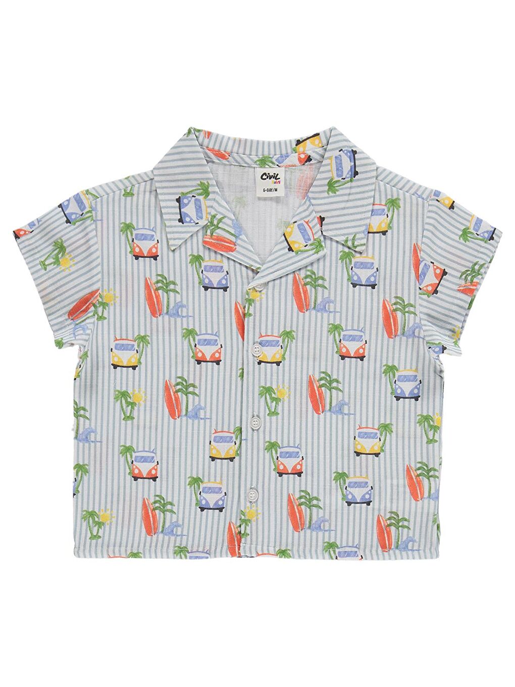 Baby Erkek Bebek Araba Empirme 6-18 Ay Takım - Mavi-3