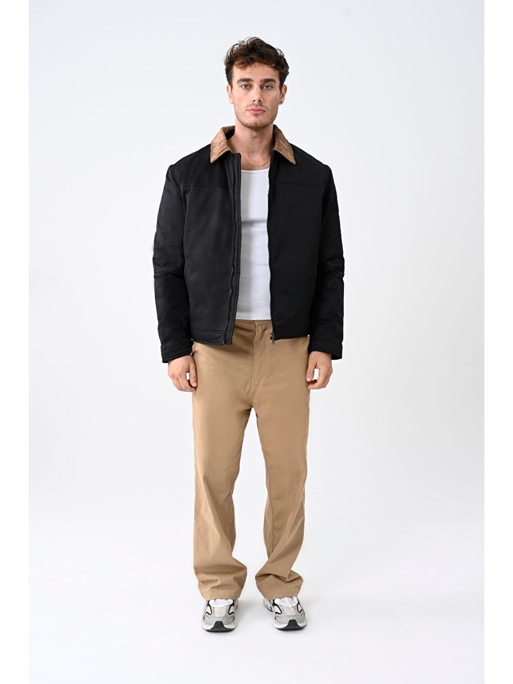 Siyah Vibes X Vesto Classic Kadife Görünüm Yakalı Erkek Ceket 005-1