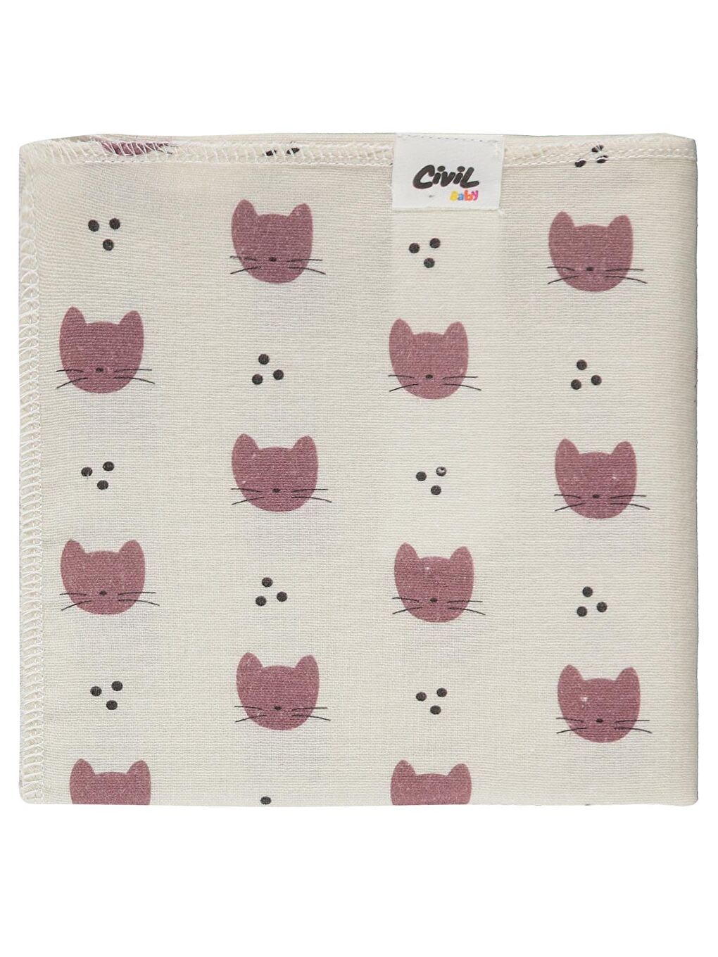 Baby Kedi Empirme 75x75 Cm Battaniye - Ekru-2