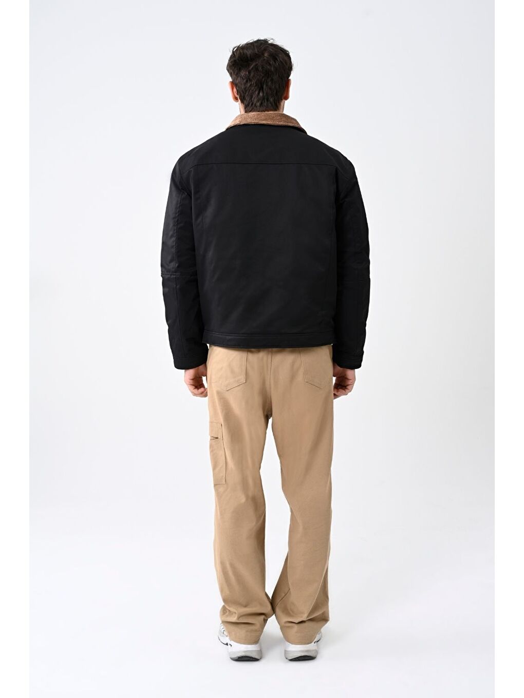 Siyah Vibes X Vesto Classic Kadife Görünüm Yakalı Erkek Ceket 005-3