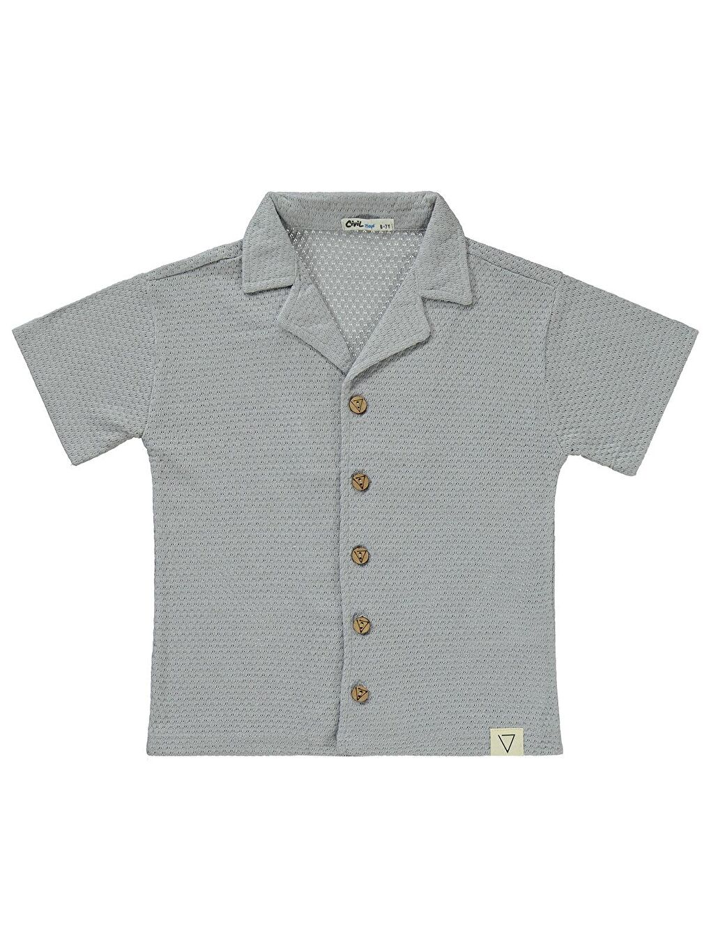 Boys Petek Kumaş Şortlu 6-9 Yaş Takım - Gri-1