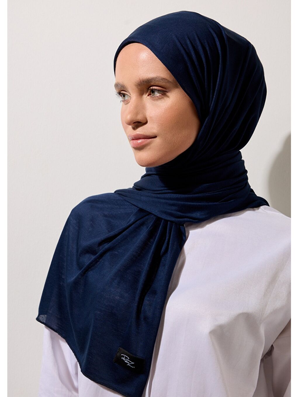 Tesettür Şal - Lacivert Viskon-1