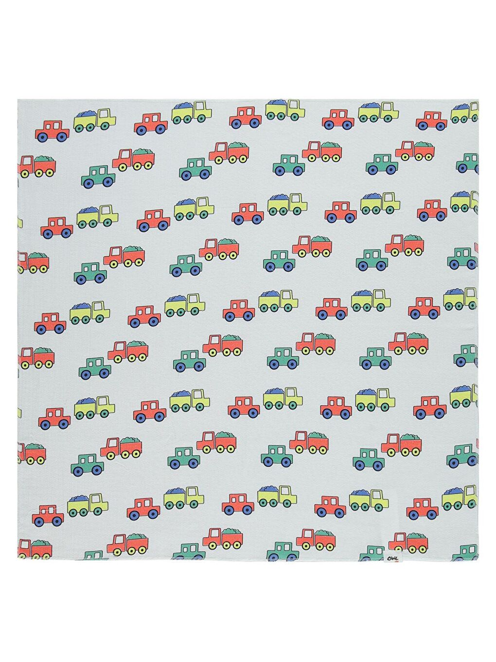 Baby Taşıtlar Baskılı Müslin 75*75 Battaniye - Ekru