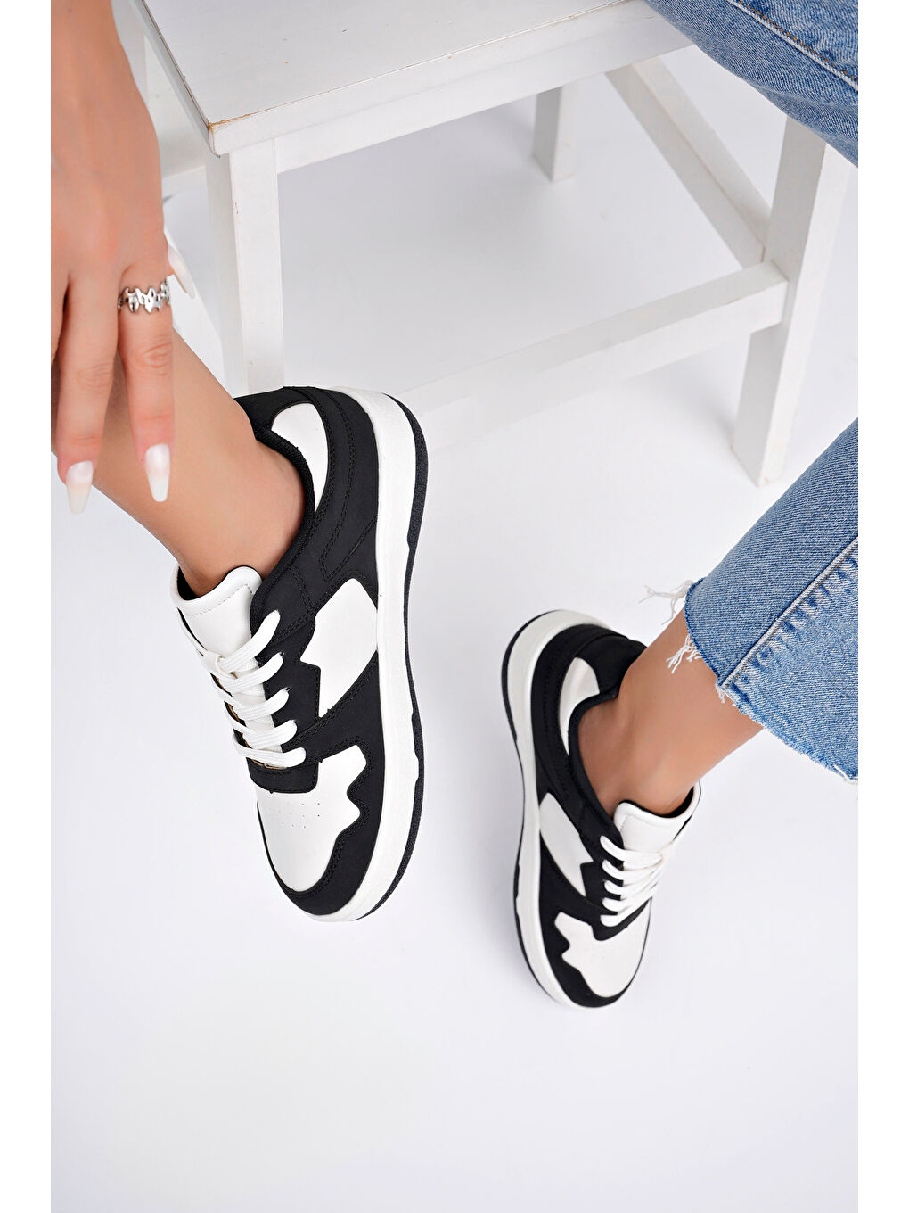 Siyah Kadın Günlük Sneaker Ayakkabı-2