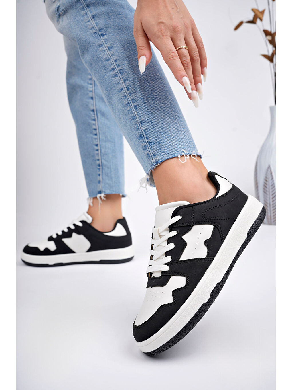 Siyah Kadın Günlük Sneaker Ayakkabı-3