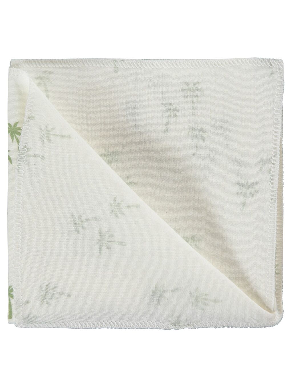 Baby Palmiye Baskılı Müslin 75*75 Battaniye - Ekru-2