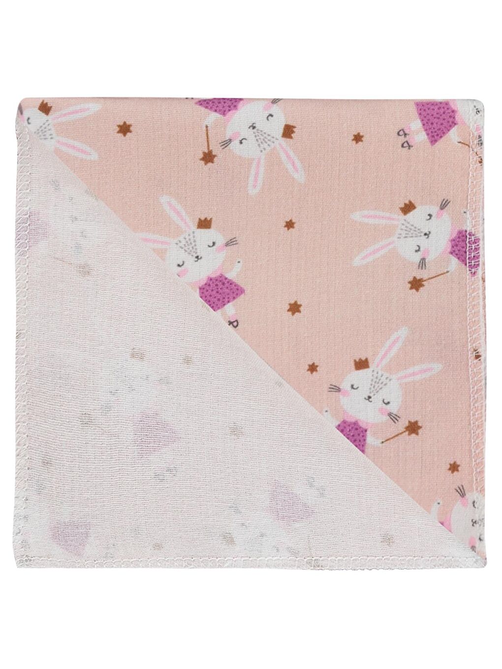 Pembe Baby Sihirli Tavşan Empirme 75x75 Cm Battaniye - Pudra